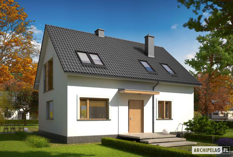 budowa domu E12 III ECONOMIC (odbicie lustrzane) - New-House