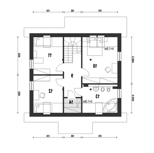 Gajówka bez garażu [B] (odbicie lustrzane) - miniatura 8