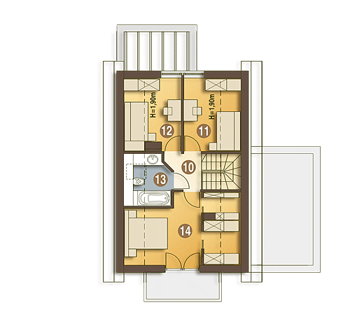 Iza trend z garażem 1-st. [A] (odbicie lustrzane) - miniatura 9
