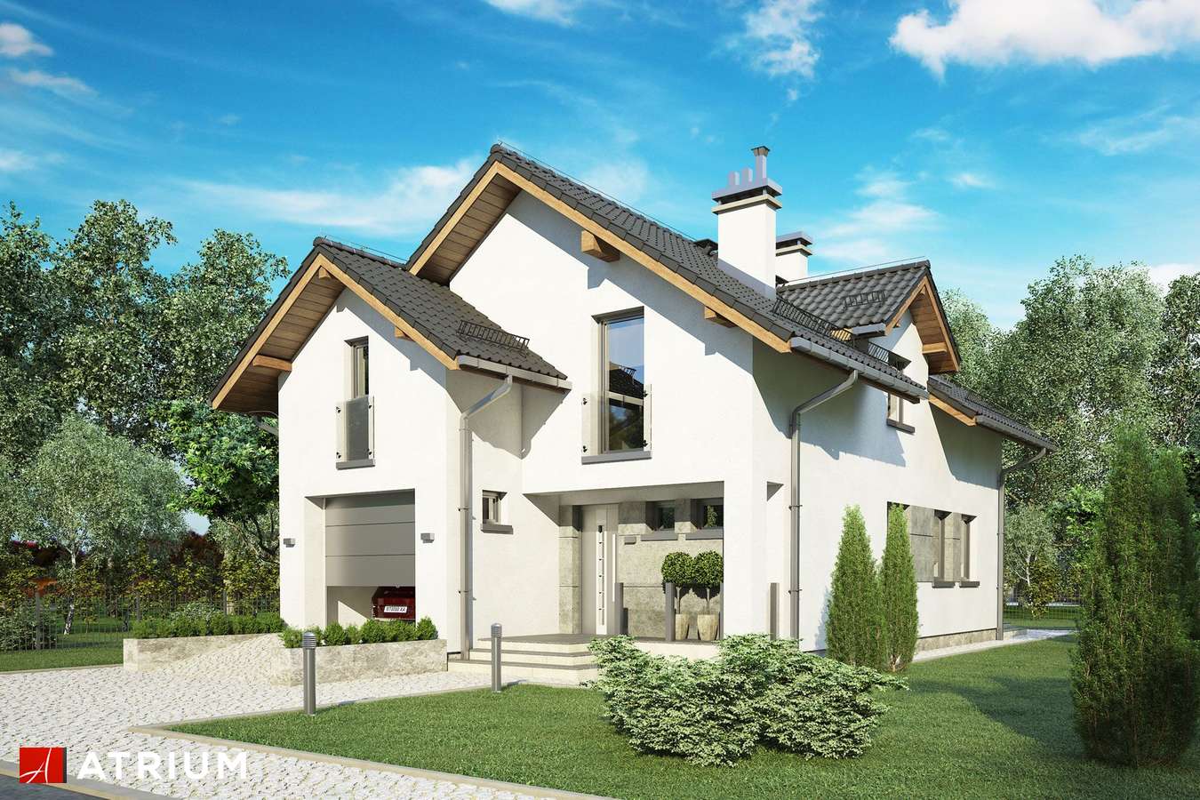 budowa domu Jawor IV odbicie lustrzane - New-House