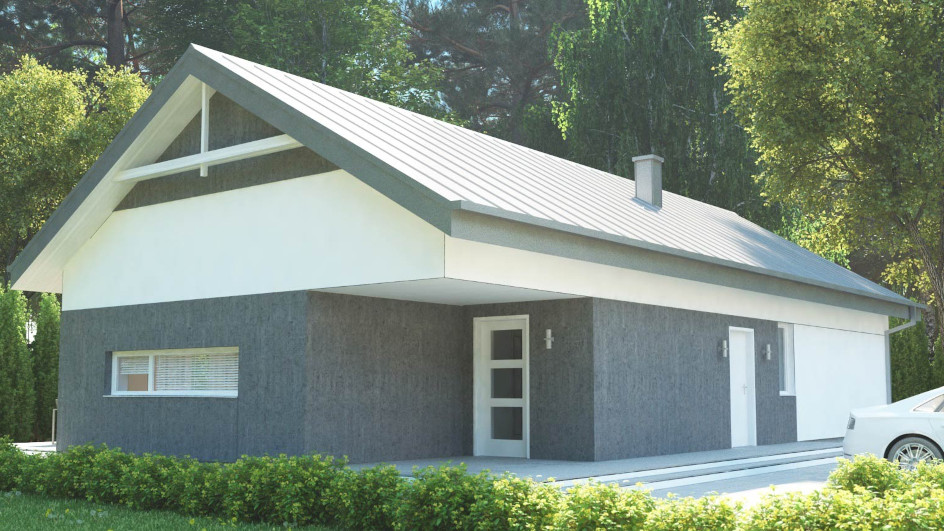 Budowa domu uA113 (odbicie lustrzane) z New-House