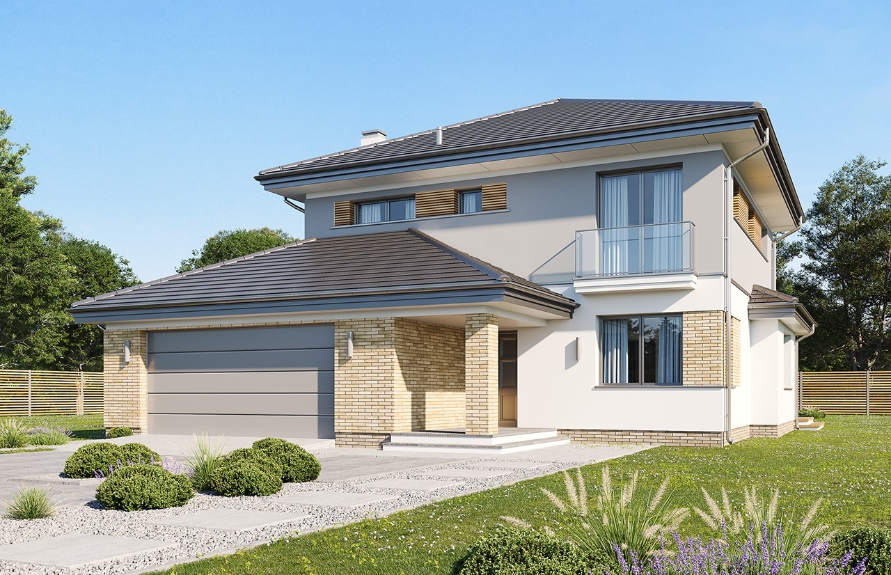 budowa domu - Szmaragd 5 wariant B (odbicie lustrzane) - New-House