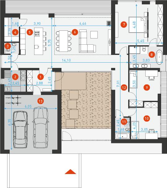 Dom z patio 2 - miniatura 3