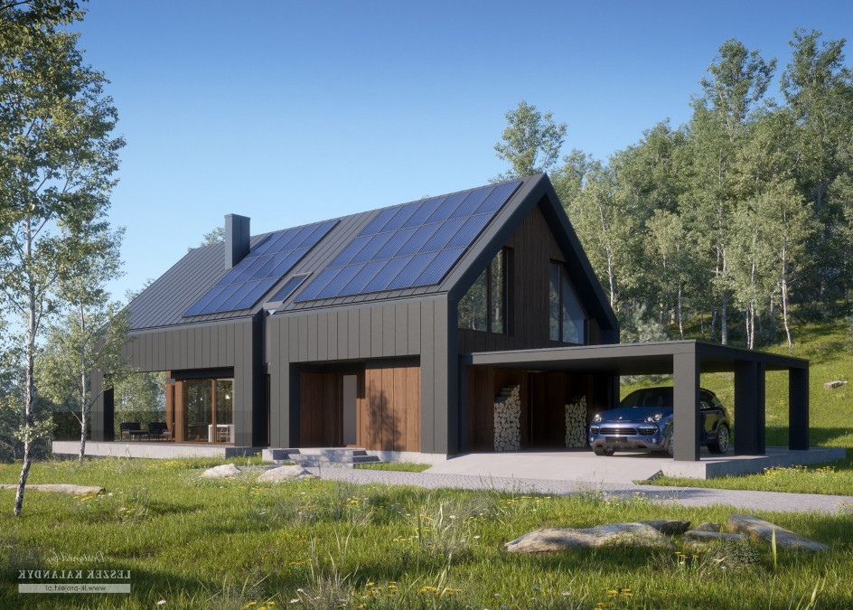 Budowa domu LK&1477 (odbicie lustrzane) z New-House