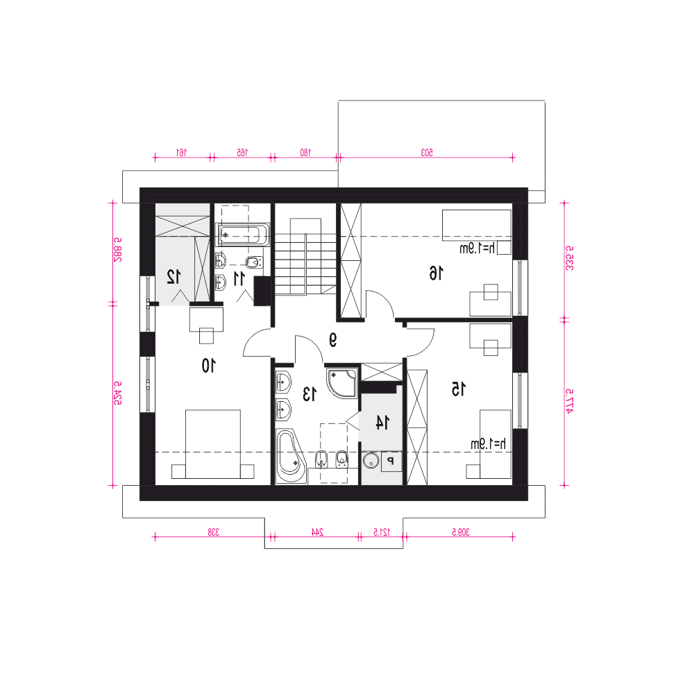 Iga styl z garażem 1-st. [A] (odbicie lustrzane) - miniatura 4