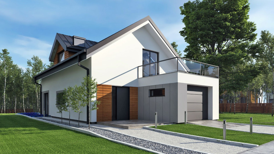 Budowa domu uA160 (odbicie lustrzane) z New-House