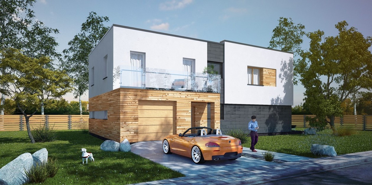 budowa domu Quadratus I G1 (Odbicie lustrzane) - New-House