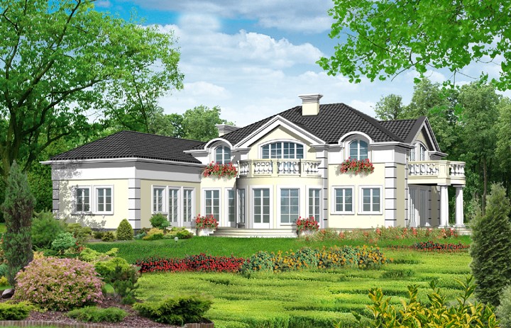 budowa domu Klaudyna z basenem (odbicie lustrzane) - New-House