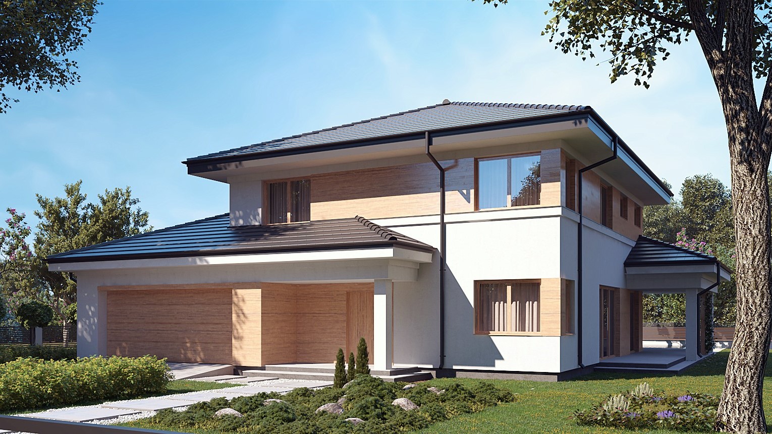 budowa domu uA159 (odbicie lustrzane) - New-House