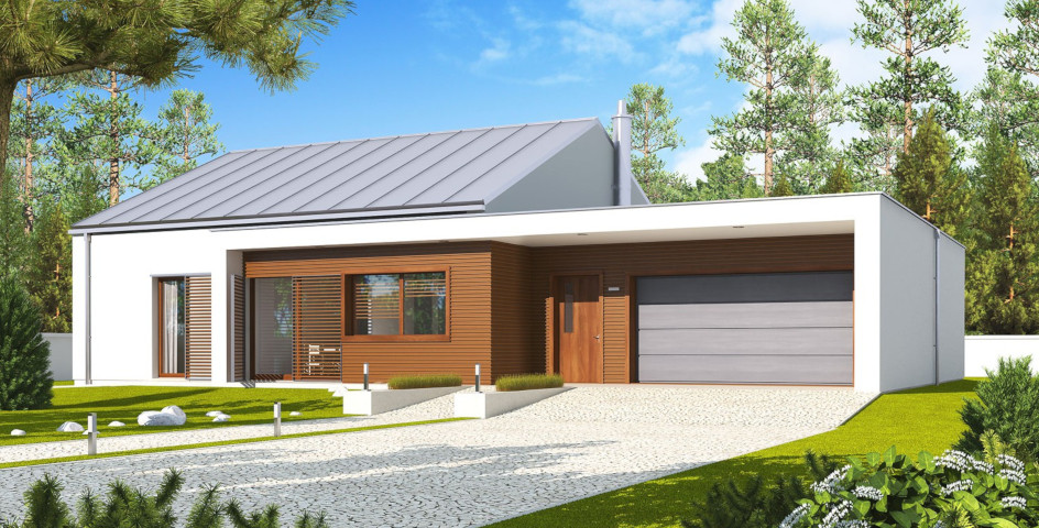 budowa domu EX 8 G2 (wersja A) ENERGO PLUS (odbicie lustrzane) - New-House