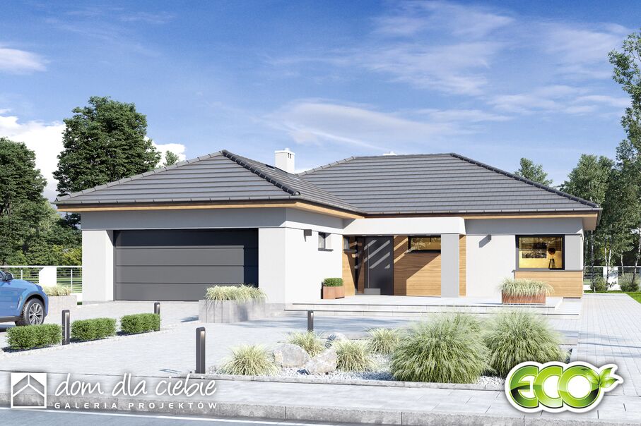 budowa domu Cyrus III z garażem 2-st. [A] - New-House