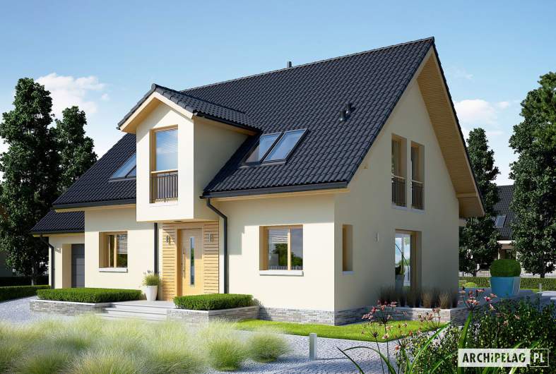 budowa domu E5 G1 ECONOMIC (wersja C) (odbicie lustrzane) - New-House