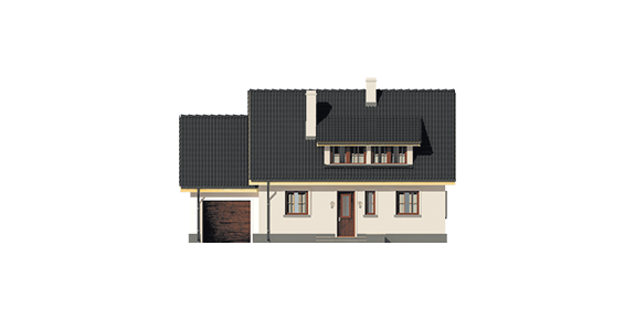 budowa domu Calineczka G1 (lustrzane odbicie) - New-House