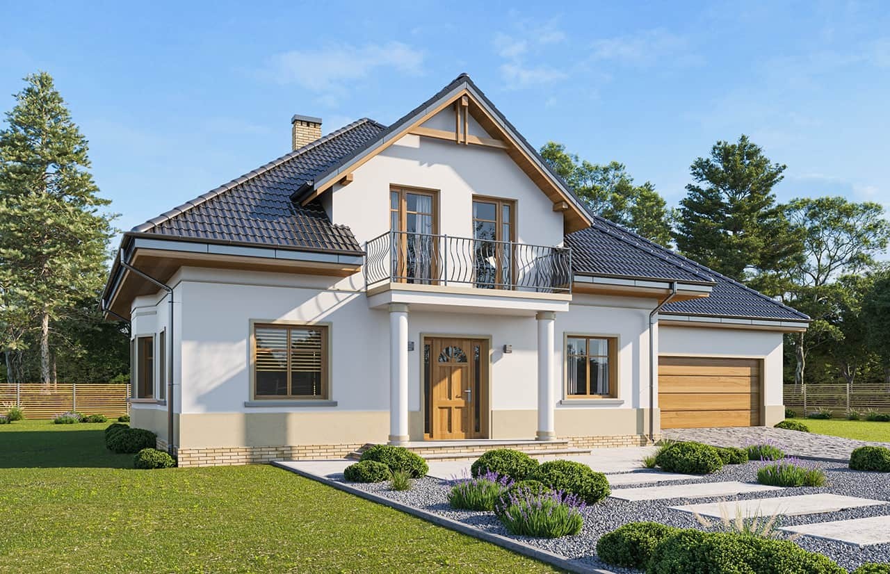 budowa domu -Amanda wariant B (odbicie lustrzane)- New-House