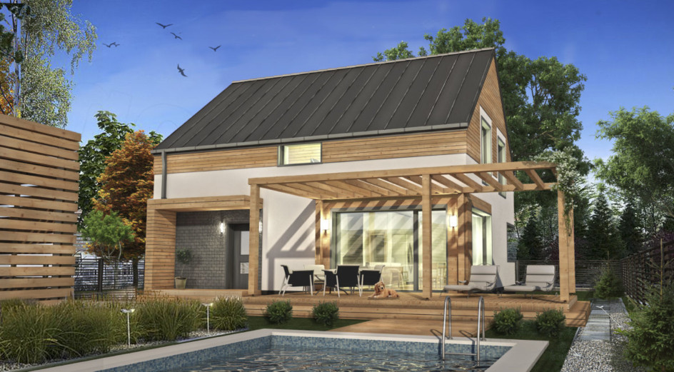 Budowa domu eko Typowy 9 (odbicie lustrzane) z New-House