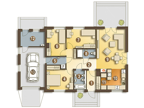 Bastek z garażem 1-st. [A] - miniatura 8