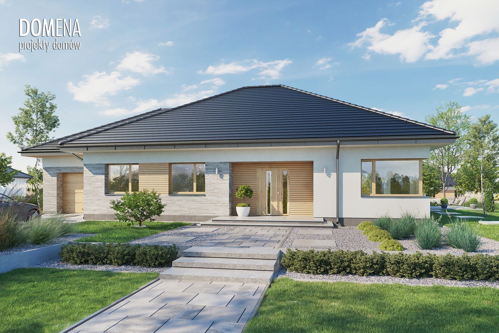 budowa domu Domena 124 A (Odbicie lustrzane) - New-House