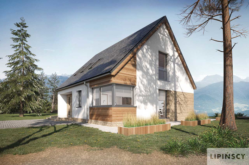 Budowa domu HELSINKI DCP381 (odbicie lustrzane) z New-House