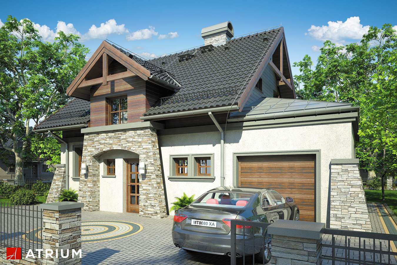 budowa domu Porto II odbicie lustrzane - New-House