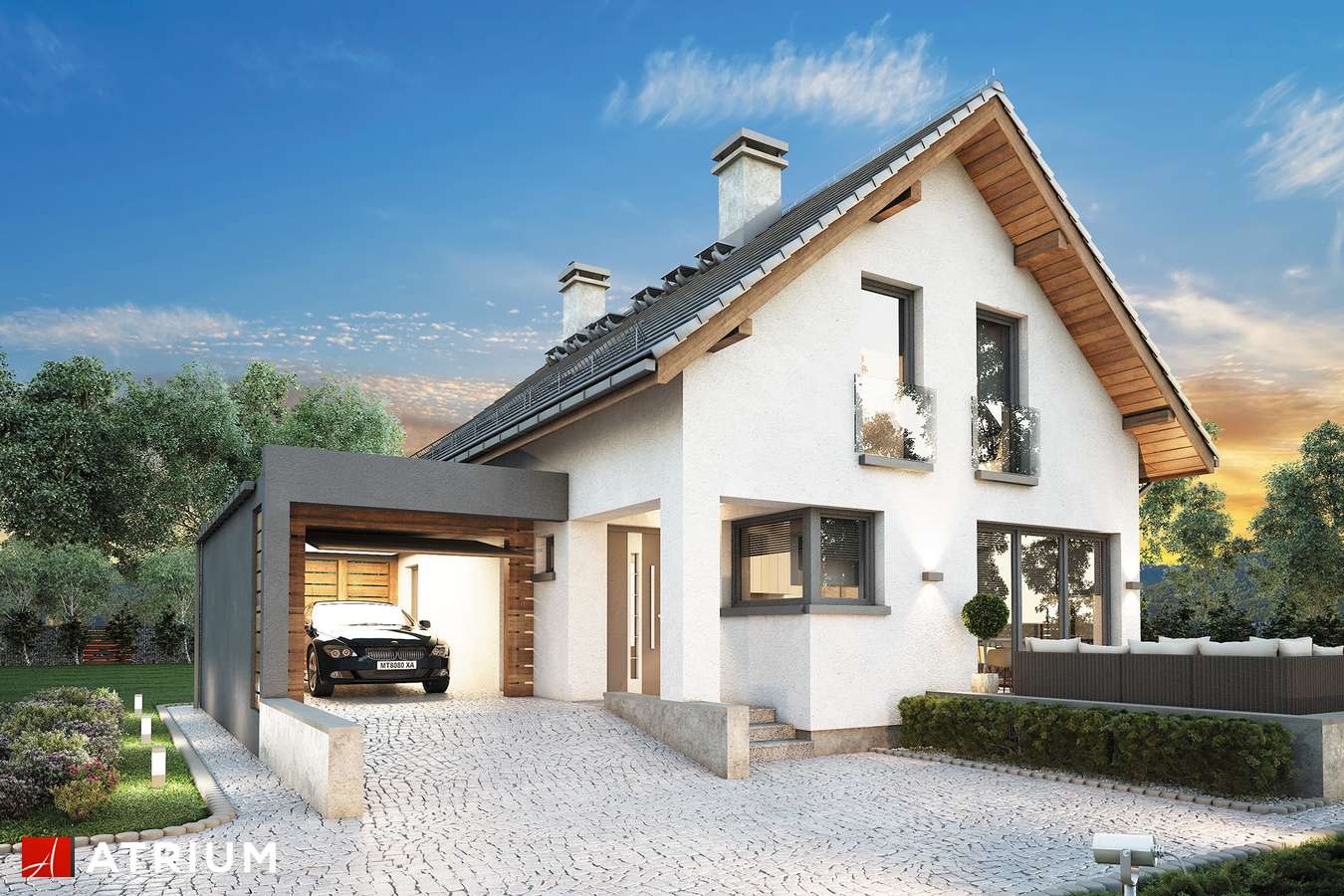 budowa domu Boston II odbicie lustrzane - New-House