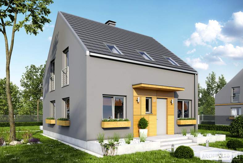 budowa domu E7 ENERGO PLUS (odbicie lustrzane) - New-House
