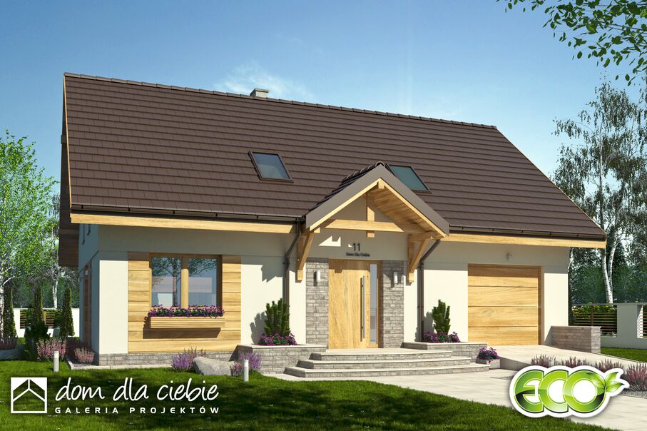 budowa domu Julia II z garażem 1-st. [A1] - New-House