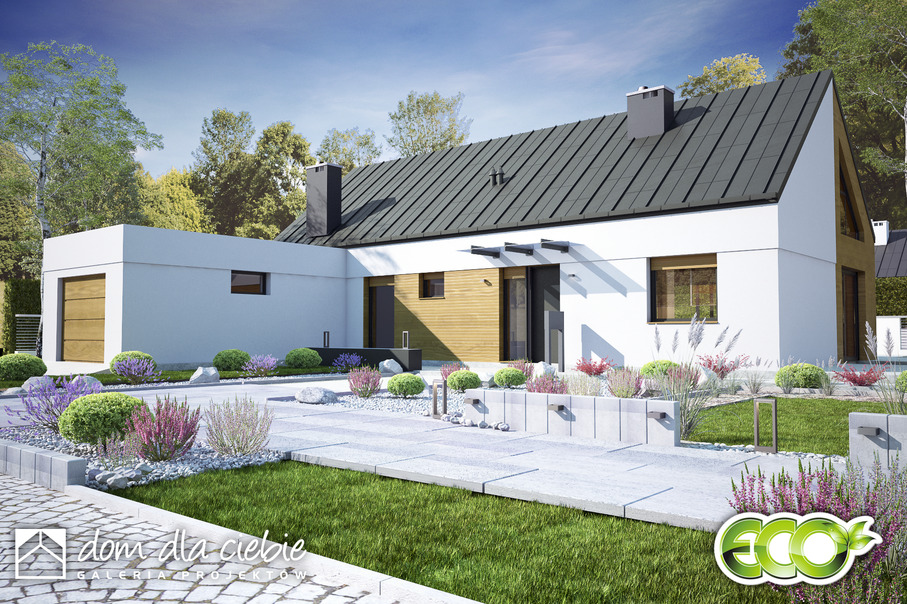 budowa domu Żurawinka II z garażem 1-st. [A1] - New-House