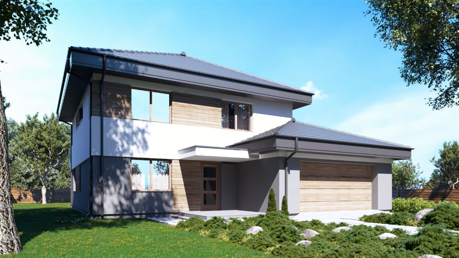 Budowa domu uA41v3 (odbicie lustrzane) z New-House