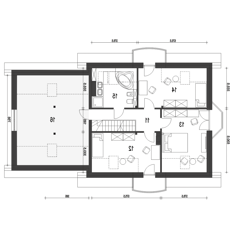 Dom Dla Ciebie 1 z garażem 2-st. [A1] (odbicie lustrzane) - miniatura 8
