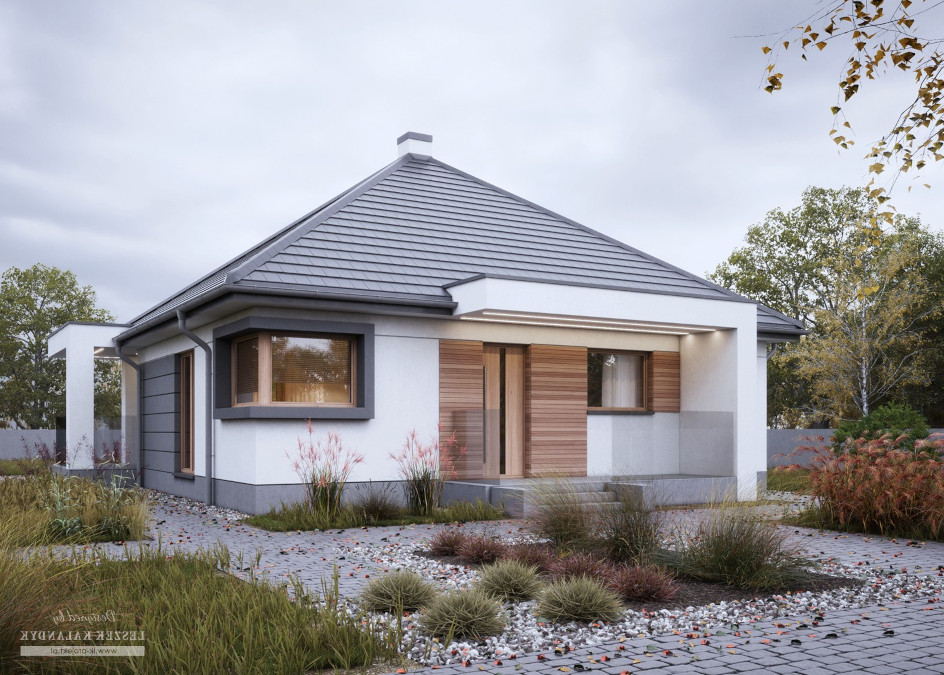 Budowa domu LK&1426 (odbicie lustrzane) z New-House