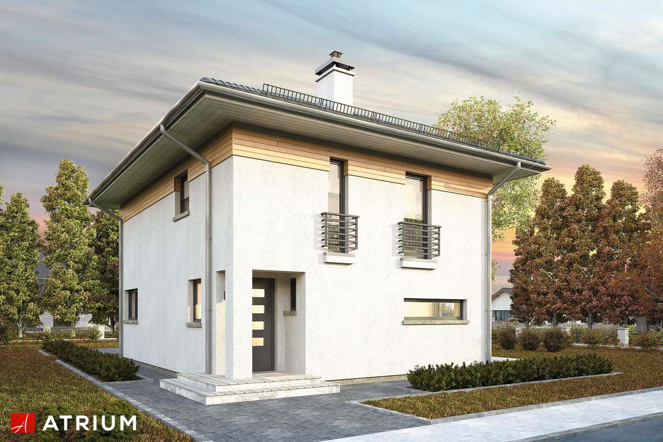 budowa domu Milano V odbicie lustrzane - New-House