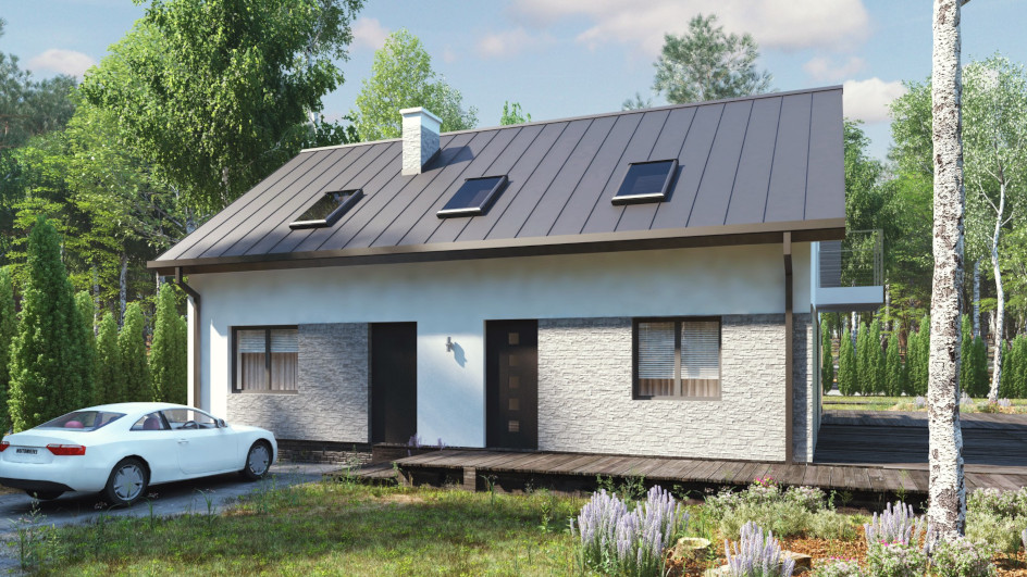 Budowa domu uA11v2 (odbicie lustrzane) z New-House