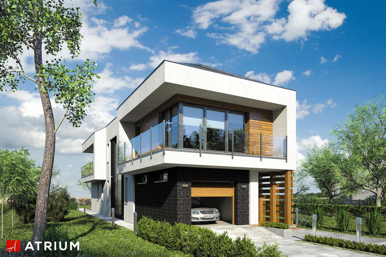 budowa domu Modern House II (odbicie lustrzane) - New-House