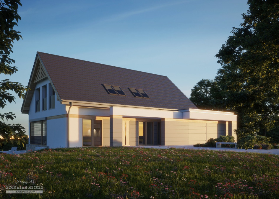 Budowa domu LK&1303 (odbicie lustrzane) z New-House