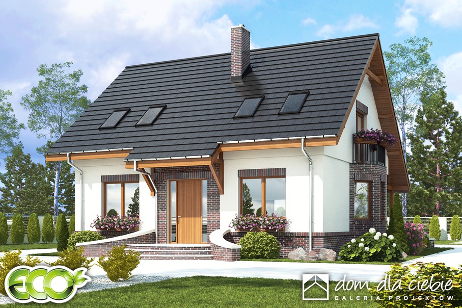 budowa domu Dom Dla Ciebie 2 bez garażu [B] (odbicie lustrzane) - New-House