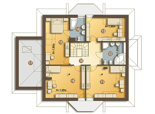 Dzierlatka V z garażem 1-st. [A] (odbicie lustrzane) - miniatura 9