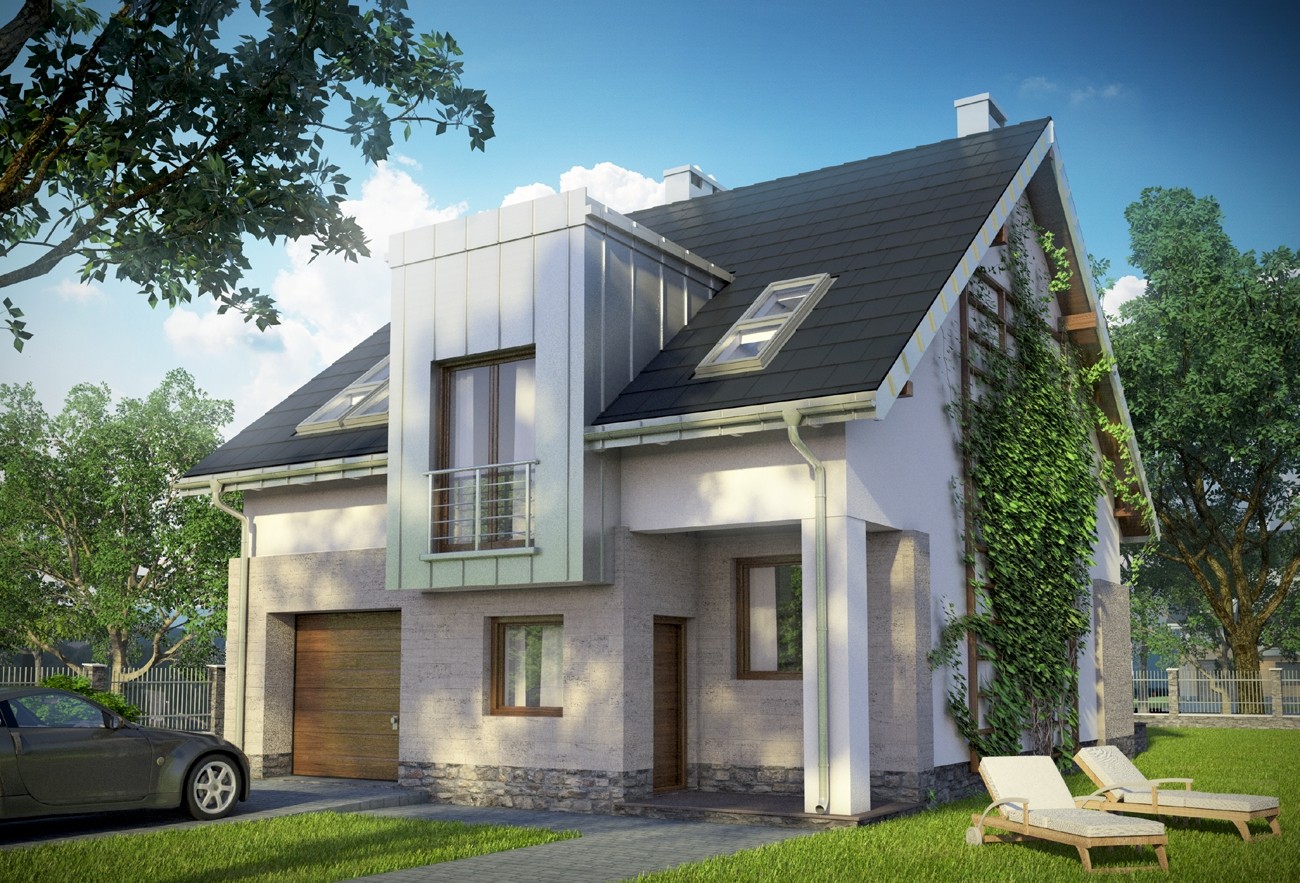 budowa domu Cyrkonia (odbicie lustrzane) - New-House
