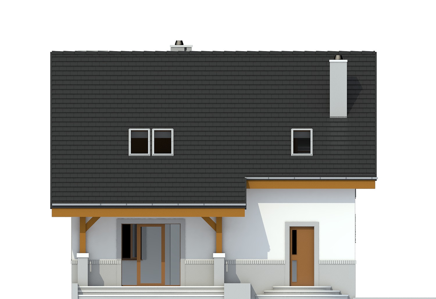 Gajówka bez garażu [B] (odbicie lustrzane) - miniatura 4