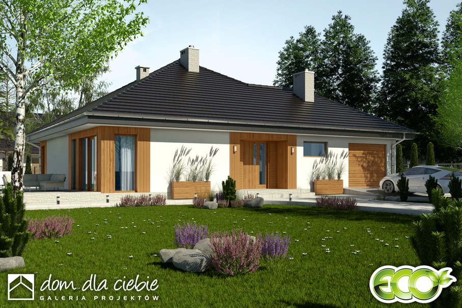 budowa domu Kalandra z garażem 1-st. [A] - New-House