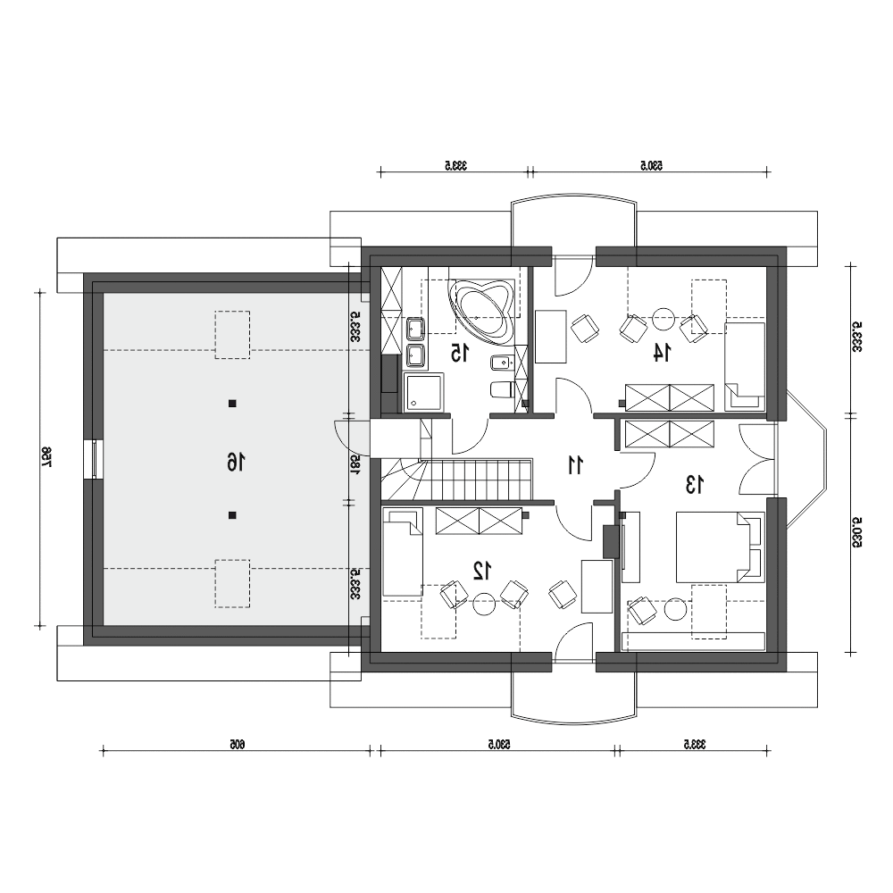 Dom Dla Ciebie 3 z garażem 2-st. [A1] (odbicie lustrzane) - miniatura 9