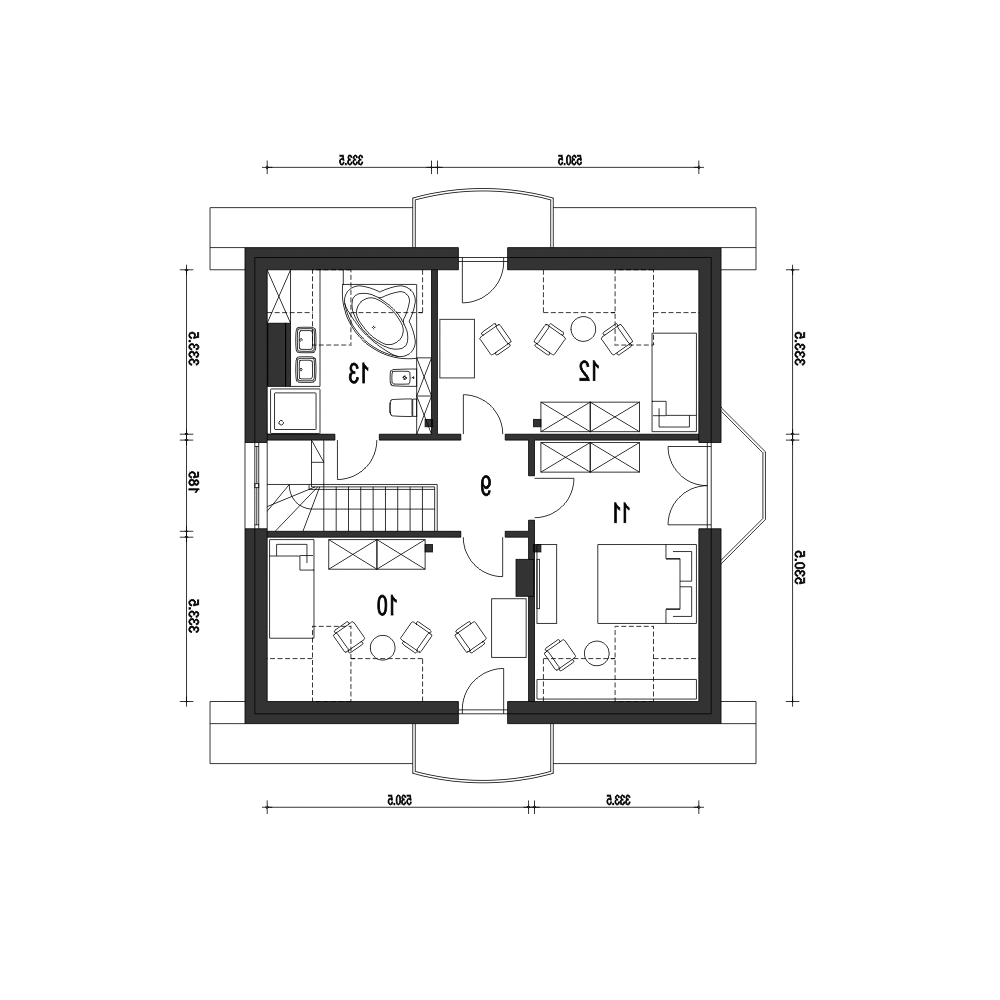 Dom Dla Ciebie 3 bez garażu [B1] (odbicie lustrzane) - miniatura 9