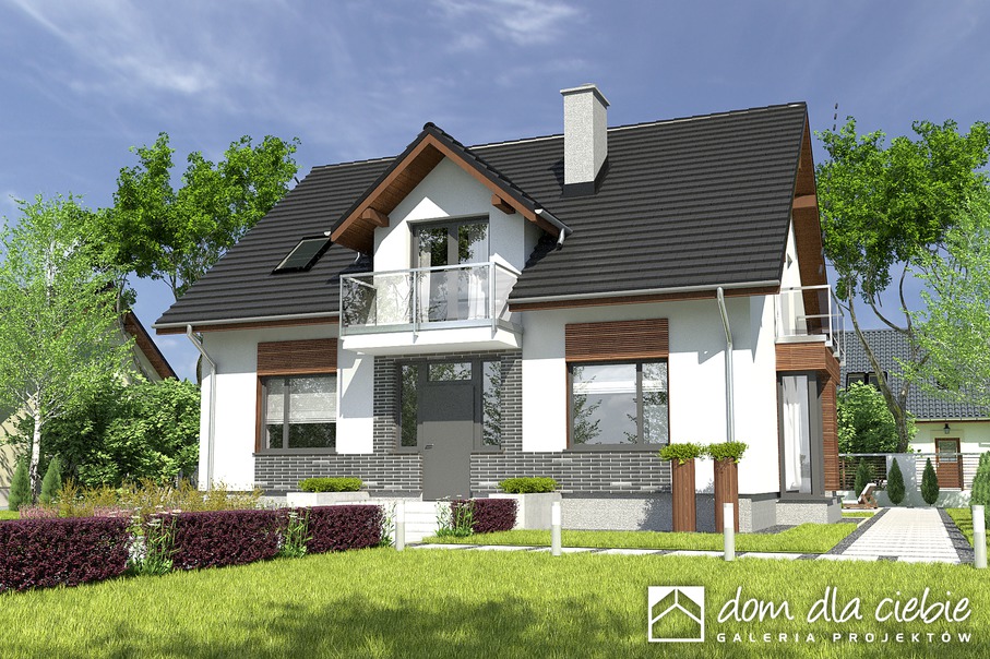 budowa domu Daria bez garażu [B] (odbicie lustrzane) - New-House