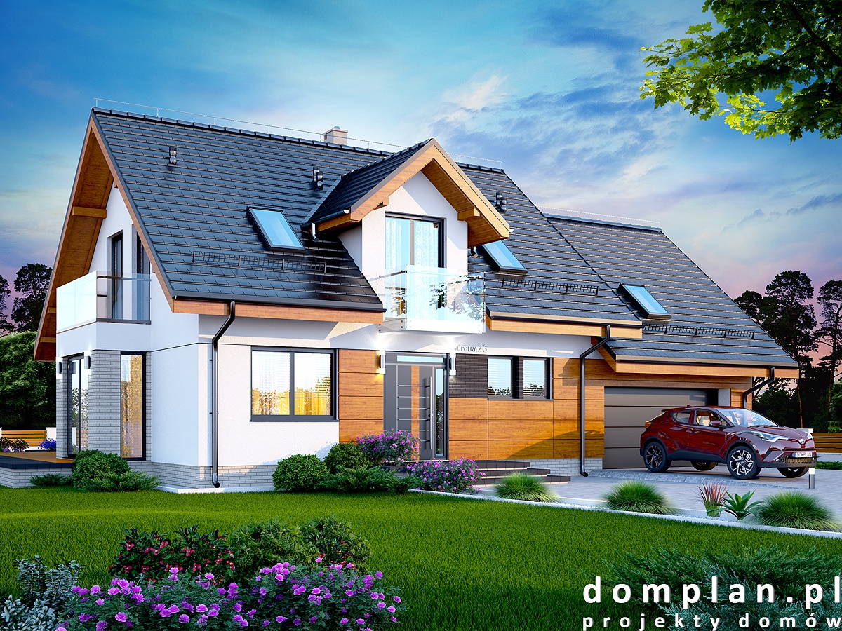 budowa domu ALANDRA 2M Z WYKUSZEM - New-House