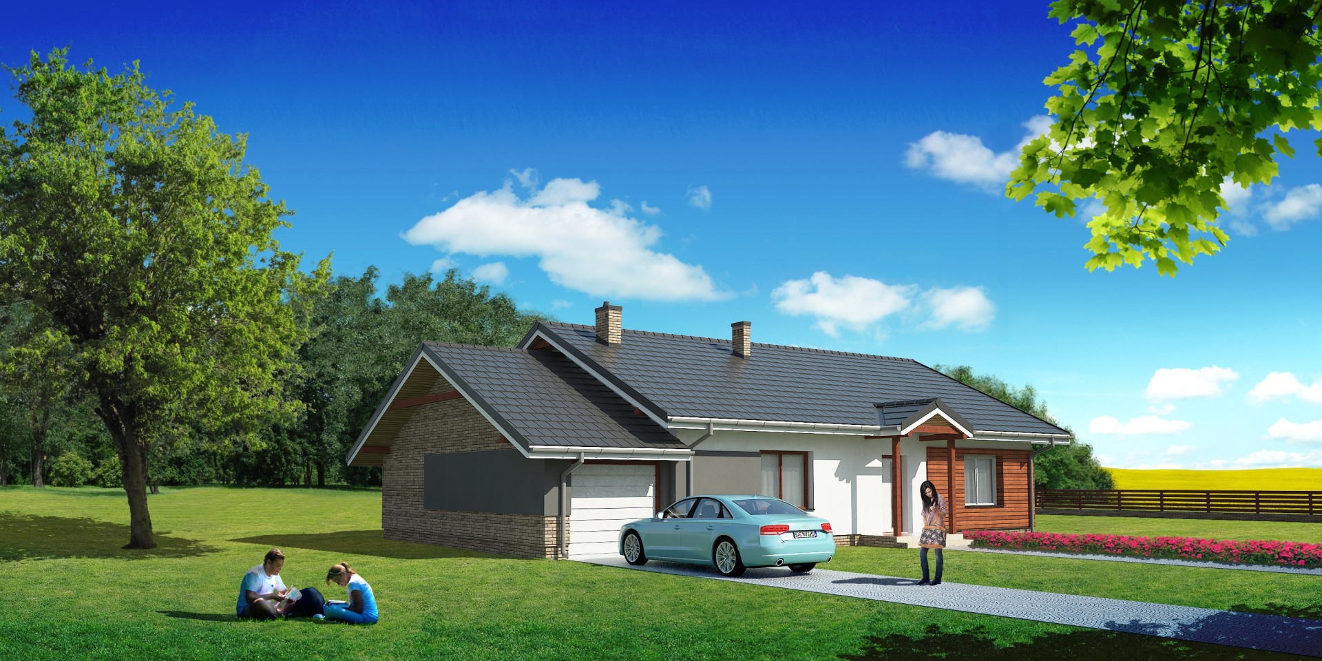 budowa domu Angustus I G1 (Odbicie lustrzane) - New-House
