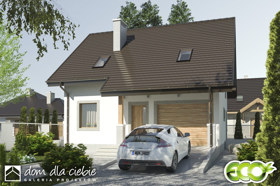 budowa domu Turkawka z garażem 1-st. [A] - New-House