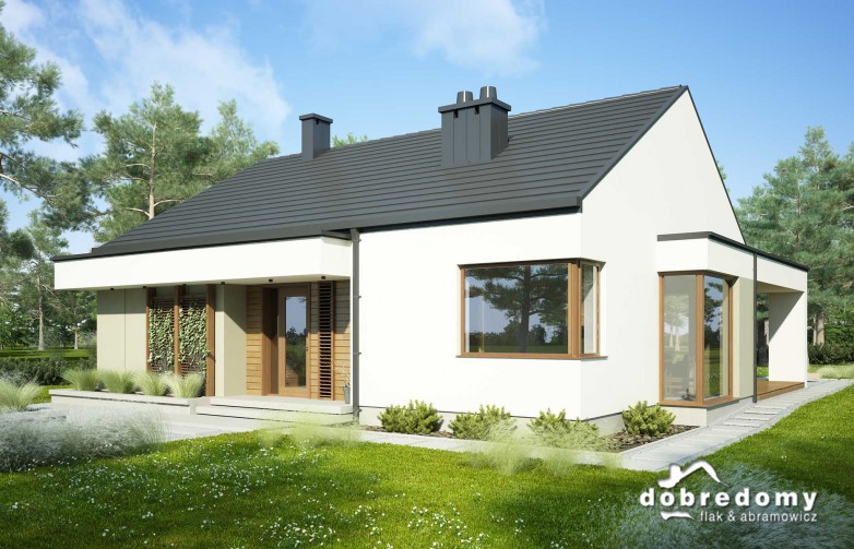 budowa domu Blanka odbicie lustrzane - New-House