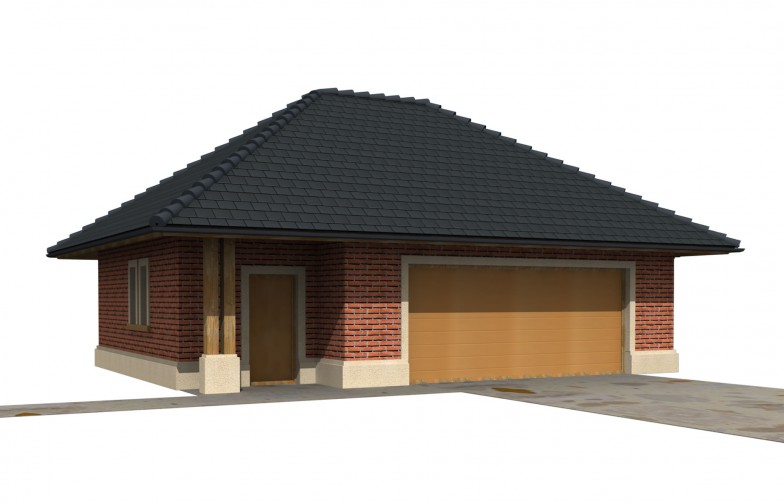 budowa domu Garaż G6 odbicie lustrzane - New-House
