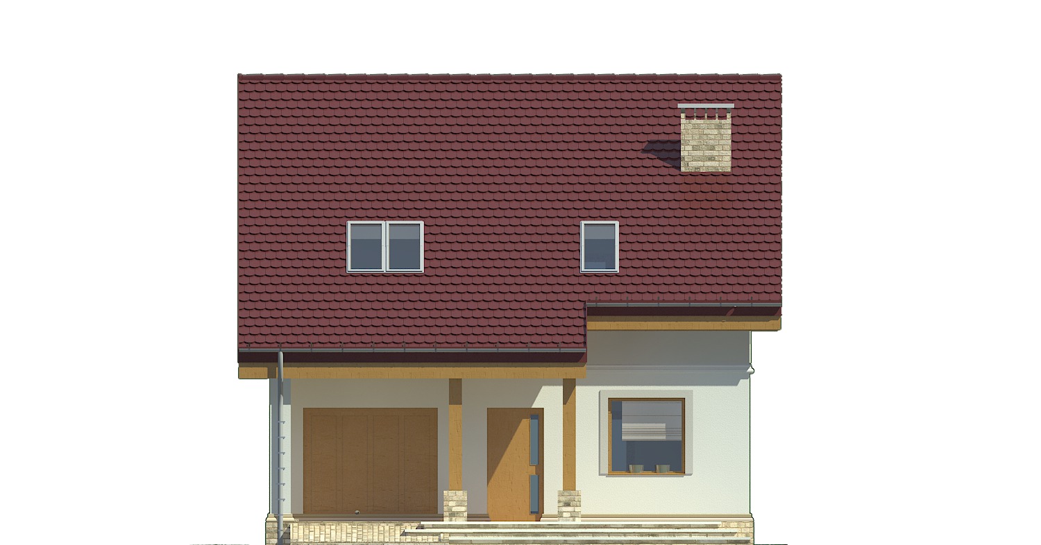 Szczęśliwa II z garażem 1-st. [A] (odbicie lustrzane) - miniatura 2