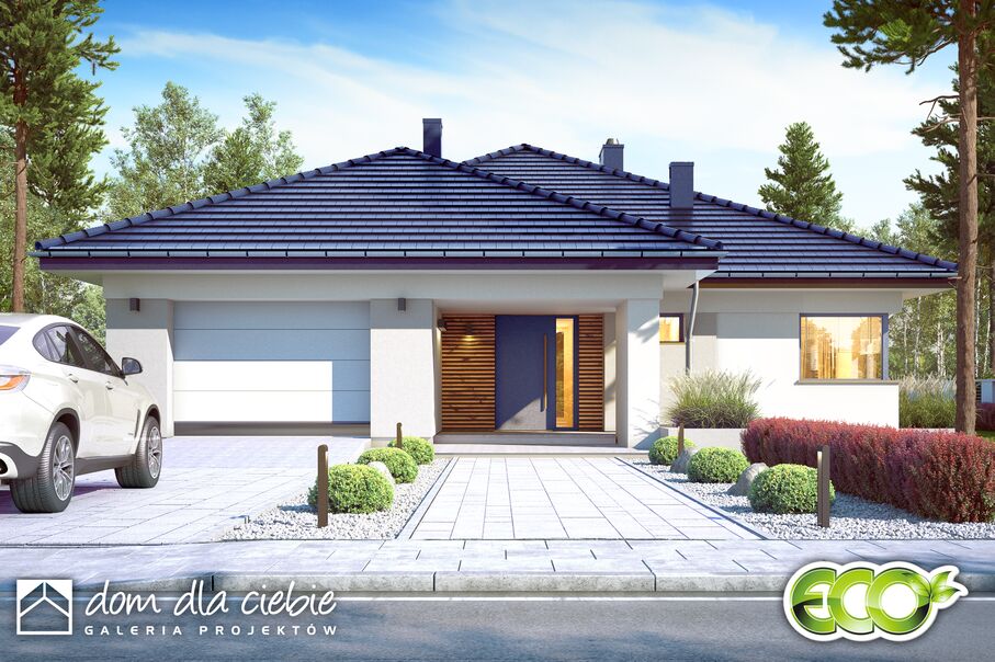 budowa domu Klara V z garażem 1-st. [A] - New-House