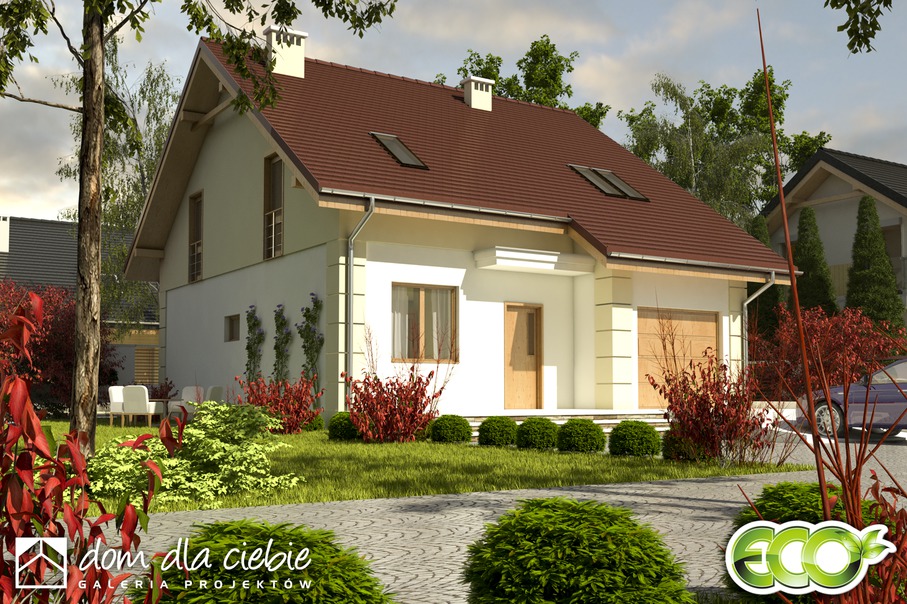budowa domu Miła II z garażem 1-st. [A] - New-House